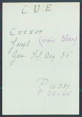 Fiche de Joseph CUENOT