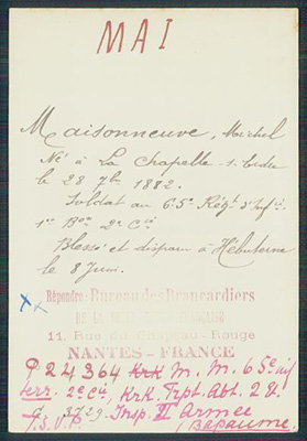 Fiche de Michel MAISONNEUVE